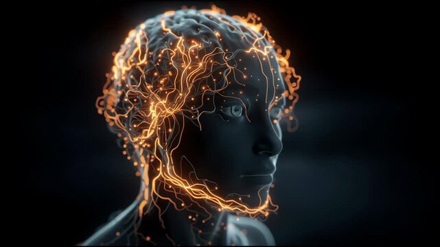 Brain-computer Connection With Glowing Circuits Shows Interaction in Human Brain Activity and Technology in Action
