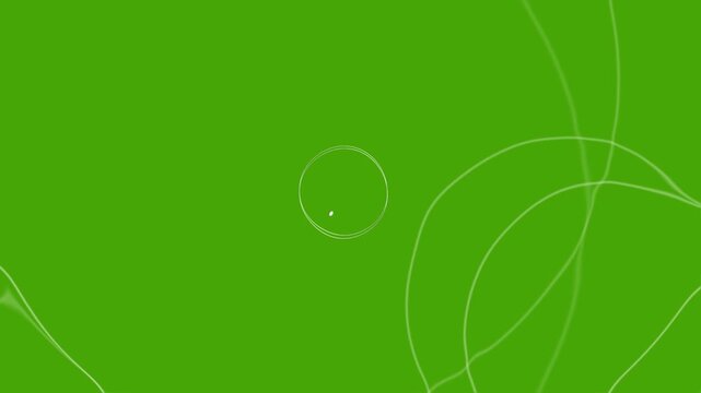 Water wave ripple diffusion circular lines animation green screen transparent background