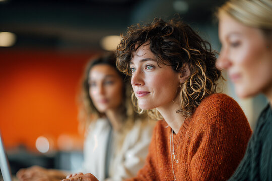 Female Literary Critics Engaged in Thoughtful Discussion in Modern