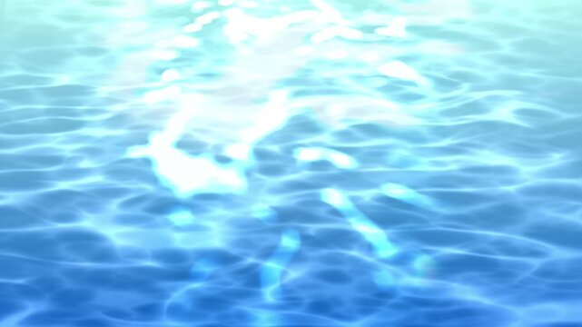 キラキラ輝く水面の背景テクスチャ。透明感と清涼感のある水光・水感イメージ。 Sparkling water surface background texture. Translucent and refreshing "mizu-hikari" (water glow) image.