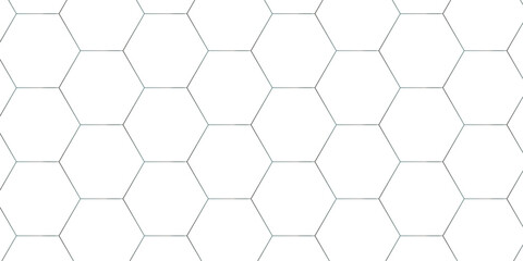 Fototapeta premium White abstract honeycomb mosaic and tile geometric hexagon vector illustration. geometric digital technology polygon science vintage square mosaic and web cover business texture.