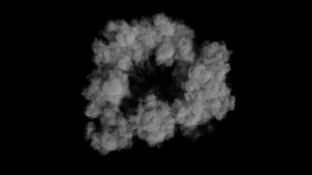 Alpha channel smoke explosion illustration 