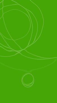 Vertical top view slow motion seamless loop of water wave when droplet dropping on a surface of a liquid isolated on transparent background