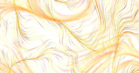 Dynamic abstract background with golden lines, creating an elegant visual texture and sen © vegefox.com