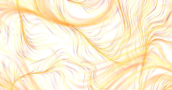 Dynamic abstract background with golden lines, creating an elegant visual texture and sen
