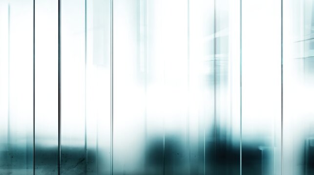 Corporate transparency and blurred ethics with an abstract background of a glass building The reflections and unclear figures suggest business accountability and corporate governance issues.