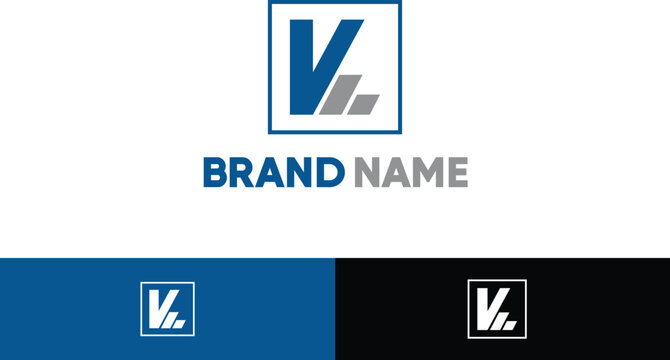 A modern, clean, professional, and highly corporate logo with letter V and handsign logo