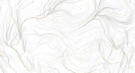 Obraz premium Artistic abstract background, featuring flowing lines and scattered dots, ideal for creat