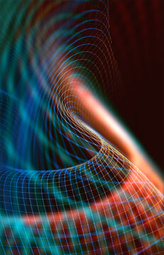Cuadr&iacute;cula digital abstracta que representa redes de internet, flujo de datos, conectividad, sistemas tecnol&oacute;gicos y comunicaci&oacute;n moderna de alta tecnolog&iacute;a. Malla o red con l&iacute;neas y detalles de forma