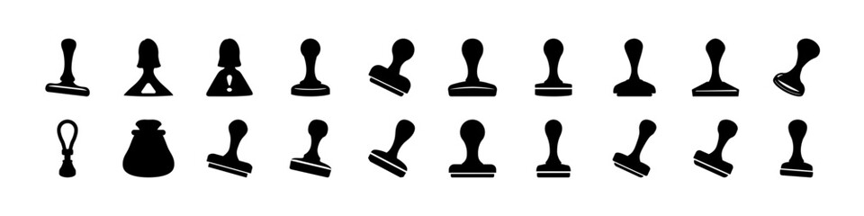 Set of Chess Pieces Silhouettes in Positions - Collection of black silhouettes showing various chess pieces and positions, ideal for strategy, board games, and intellectual competition concepts. © Md