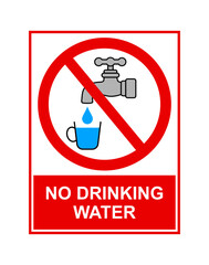 znak zakazujący picia wody © robert6666