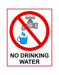 znak zakazujący picia wody © robert6666