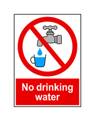 znak zakazujący picia wody © robert6666