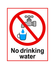 znak zakazujący picia wody © robert6666