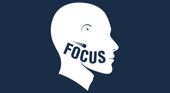 Mindful Concentration Brain Speedometer Concept