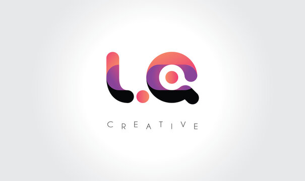 LQ Modern Gradient Abstract Logo &ndash; Creative Rounded Lettermark Branding Design