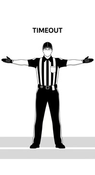 Official Signals Referee Timeout Gesture Sport Game Official