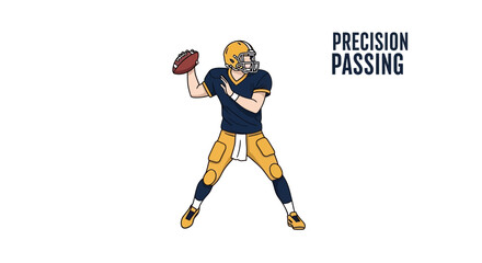 Fototapeta premium Precise Quarterback Arm Throwing Football for a Winning Game
