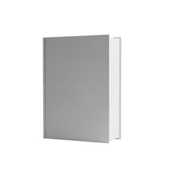 Naklejka premium Grey book cover isolated on transparent background
