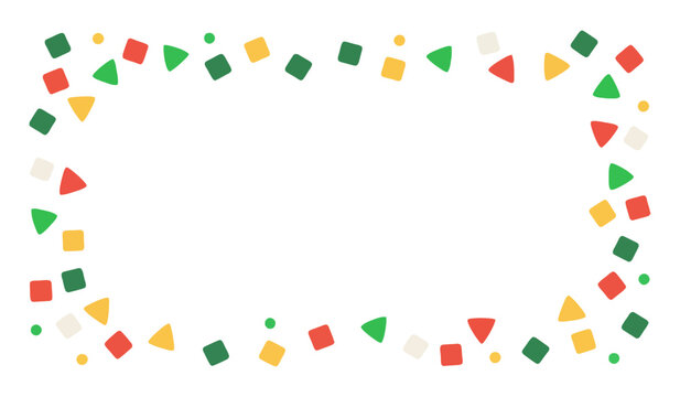 Cinco de Mayo Confetti Border Festive Decoration Design, Cinco de Mayo, Mexican Independence Day, Fiesta Celebration