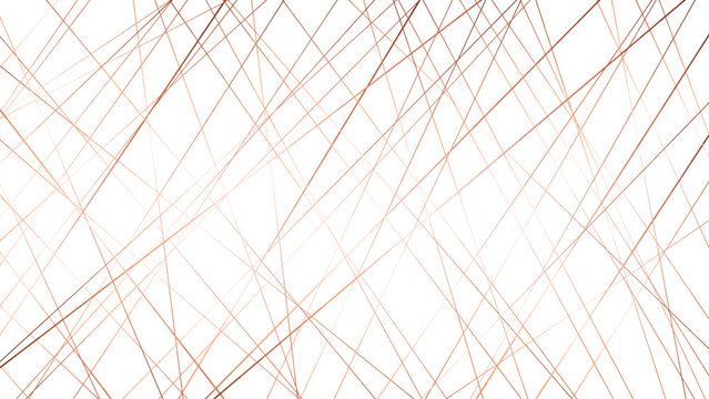 Abstract Orange Line Network Background on Light Gray, Minimal Geometric Intersecting Lines Pattern, Modern Technology Web Texture for Creative Design, Clean Digital Backdrop