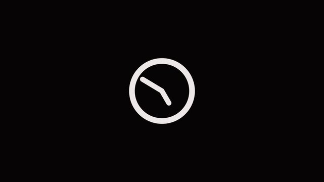 clock Icon Animation on Black background