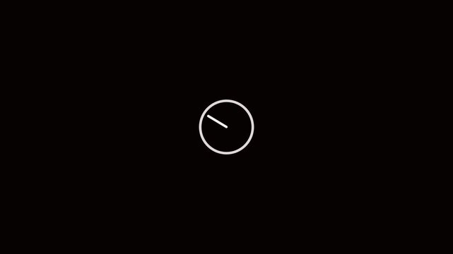 clock Icon Animation on Black background