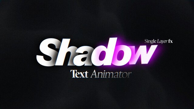 Shadow Overlap Text Animator | Bold Layered Title Animation Maker on a Single Layer
