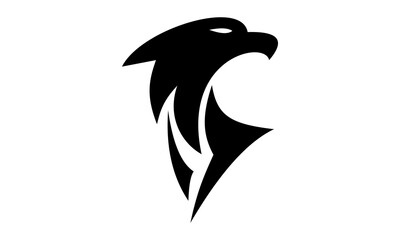 Naklejka premium eagle head silhouette vector logo