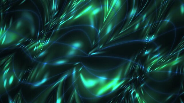 Abstract Green and Blue Swirling Energy Flow Background.