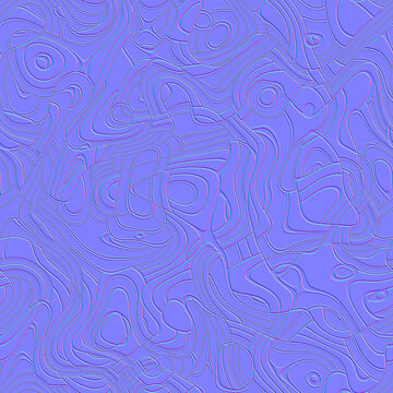Abstract Topographic Swirl Normal Map for 3D Textures