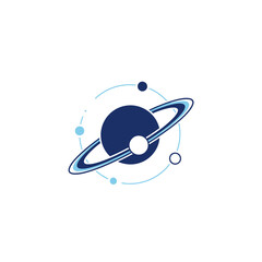 Abstract Planet Saturn Ring System Orbiting Space © Muhamad