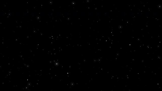 Twinkling stars animation with shooting stars black background space night cosmic galaxy ideal for science and space documentary visuals