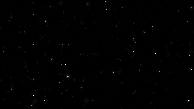 Twinkling stars animation with shooting stars black background night sky cosmos galaxy ideal for sci-fi backgrounds and cinematic scenes.