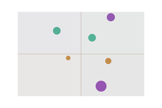OKR progress tree map with goal and key result hierarchy. Isolated transparent PNG OKR analytics element.