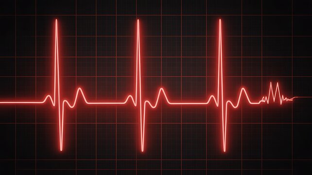 ECG, heart rate, electrocardiogram, medical, red, graph
