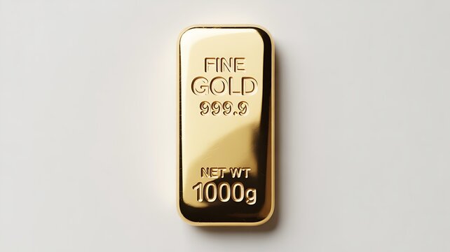 Gold bar, fine gold bullion, 1000g ingot, precious metal