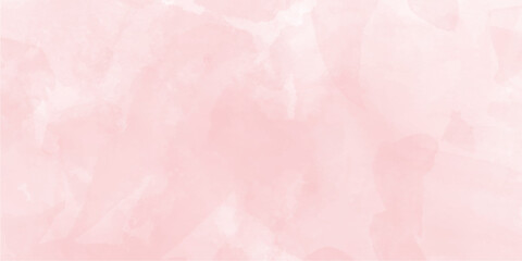 Fototapeta premium Soft pastel pink watercolor background painted on white paper texture, banner and cover design. Hand drawn flower illustration, Soft pink grunge background frame.
