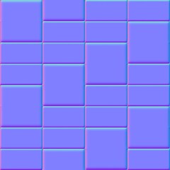 Obraz premium Smooth Modular Panel Surface Normal Map