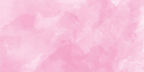 Fototapeta premium Soft pastel pink watercolor background painted on white paper texture, banner and cover design. Hand drawn flower illustration, Soft pink grunge background frame.