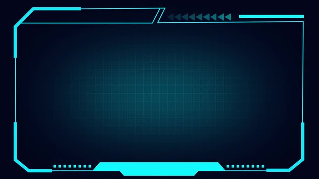 Cyan futuristic interface frames arrow indicators on grid. Modern cyan interface connects tech visuals precisely. Cyan interface enhances digital technology elegantly.