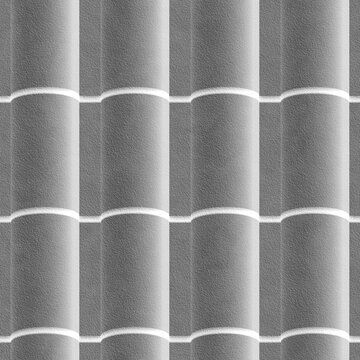 Brown S-Curve Roof Tiles and Height Map Comparison