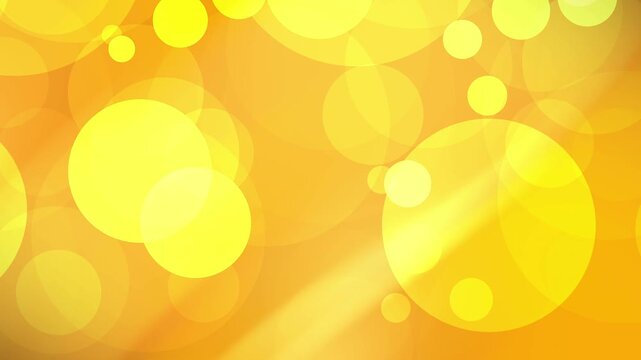 Blurry yellow circles overlapping with a light bokeh effect, suitable for background designs, festive themes, and abstract concepts in design projects.