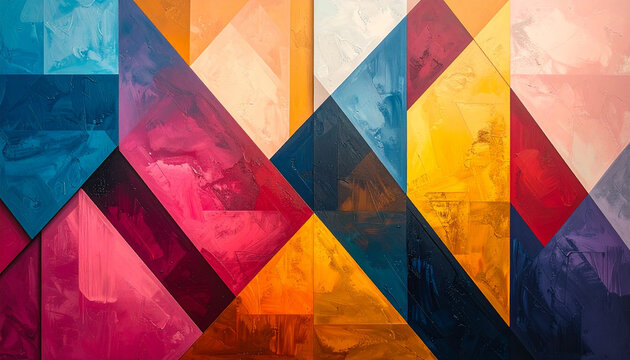 Abstract geometric colorful shapes design