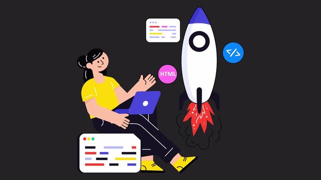 Web Development Startup Animation Alpha Channel