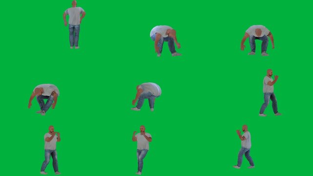 A group of people dancing on green screen و animated chromakey background elements frame creative design layers depth style colorful composition emotion backgrounds movement scene motion