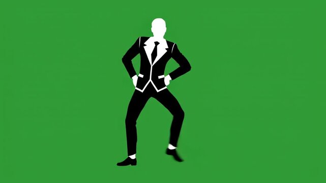 Dynamic breakdance performance on green screen b-boy b-girl dancer