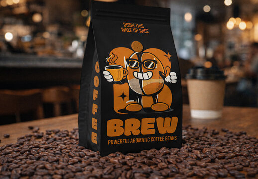 Coffee Beans Packaging Mockup