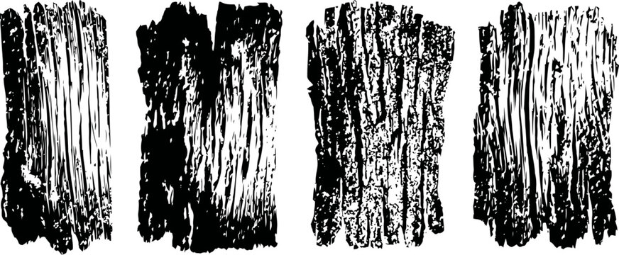grunge wood texture collection with vintage distressed splintered and cracked bark patterns