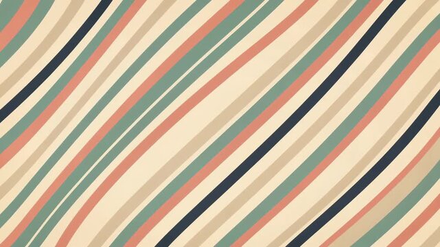 Retro vintage seamless pattern with diagonal stripes in pastel colors for background design